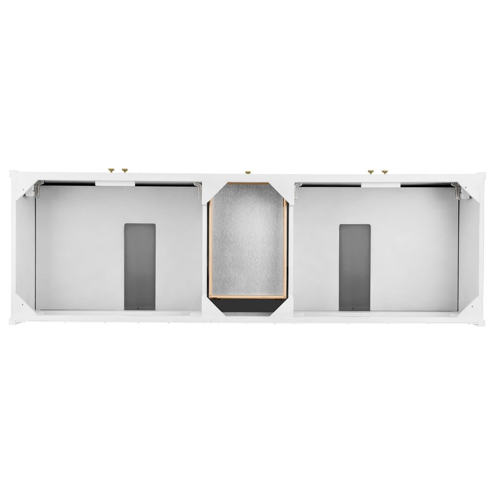 James Martin Vanities Chicago 72" Double Bathroom Vanity in Glossy White with 3 cm Ethereal Noctis Quartz Top, Rectangular Sinks and FreePower Wireless Charger, , large