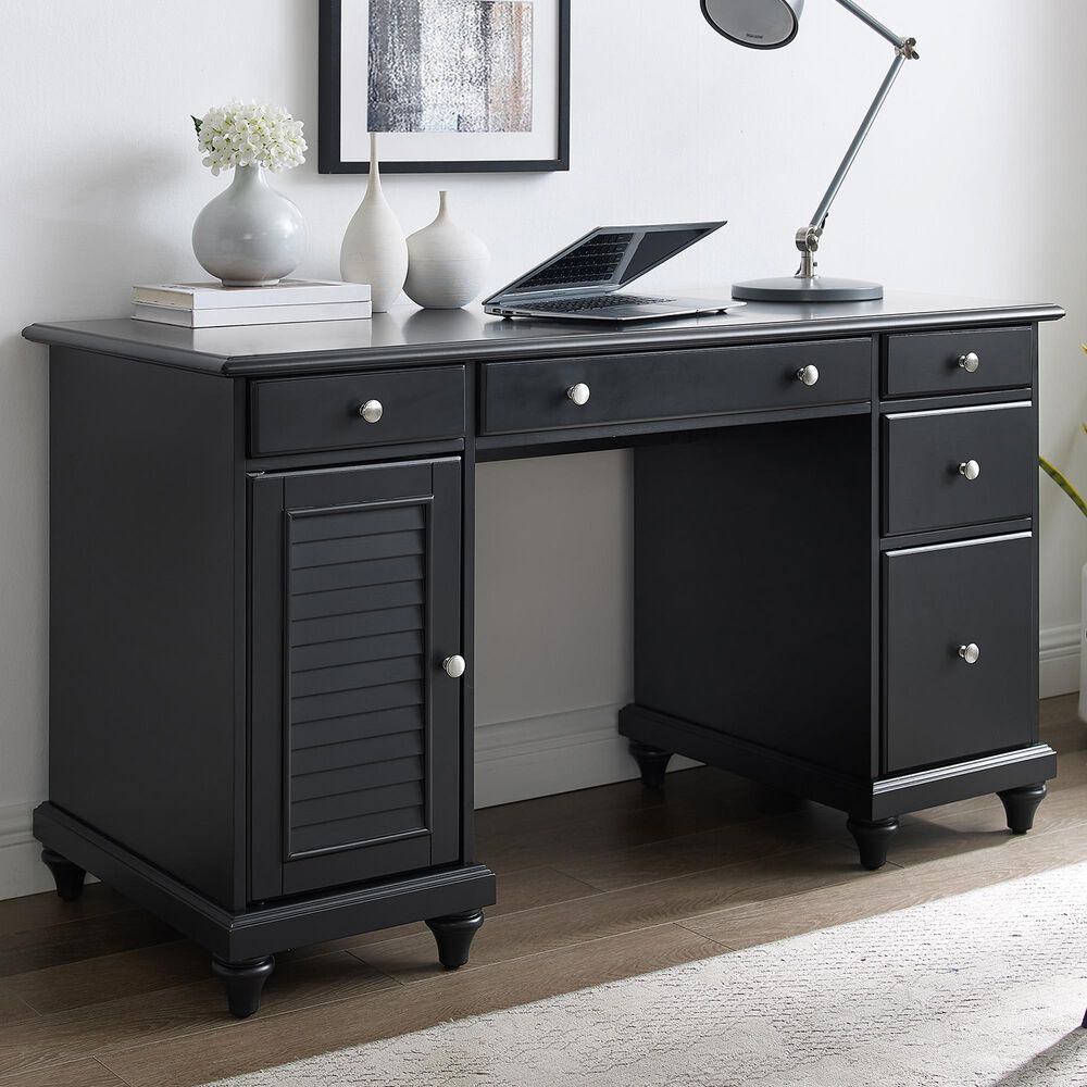 Crosley Furniture Palmetto Computer Desk in Black, , large