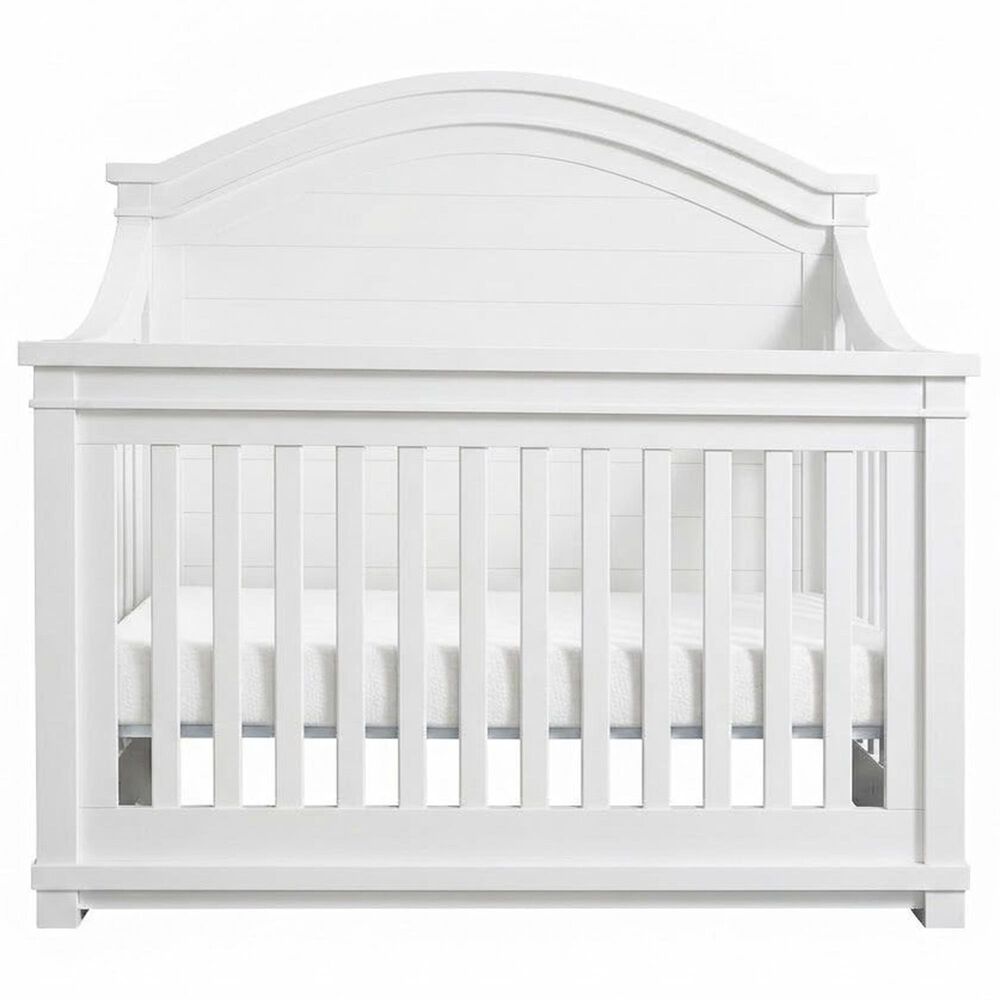 Appleseed Rowan 4-In-1 Archtop Convertible Crib in Pure White, , large