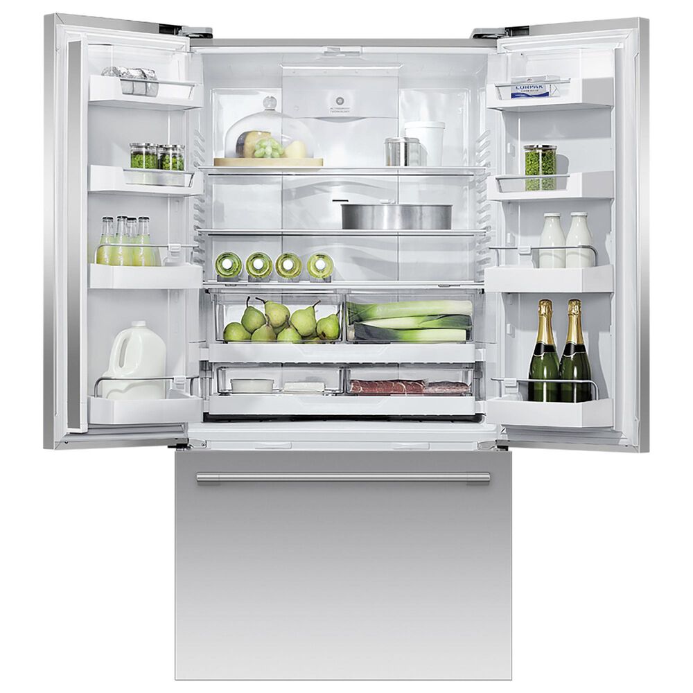 Fisher &amp; Paykel 20.1 Cu. Ft. French Door Refrigerator with Ice and Water Dispenser in Stainless Steel, , large