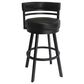 Delaware Dining Ambridge 26" Swivel Barstool in Pebblestone/Black, , large