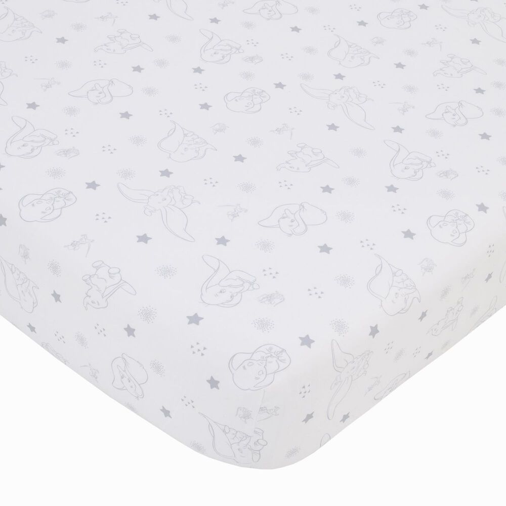 Crown Crafts Fitted Crib Sheet in White, , large