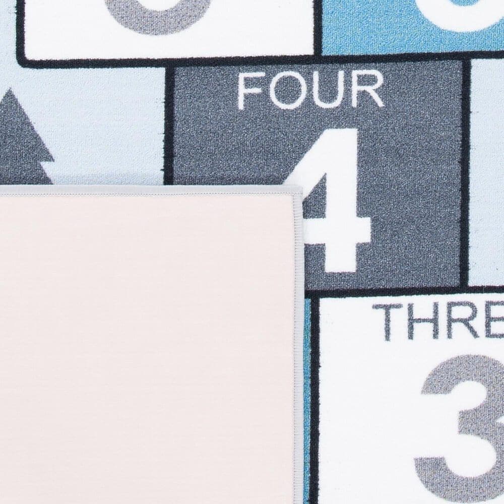 Safavieh Kids Playhouse KPH226F 3&#39;3&quot; Square Grey and Blue Rug, , large