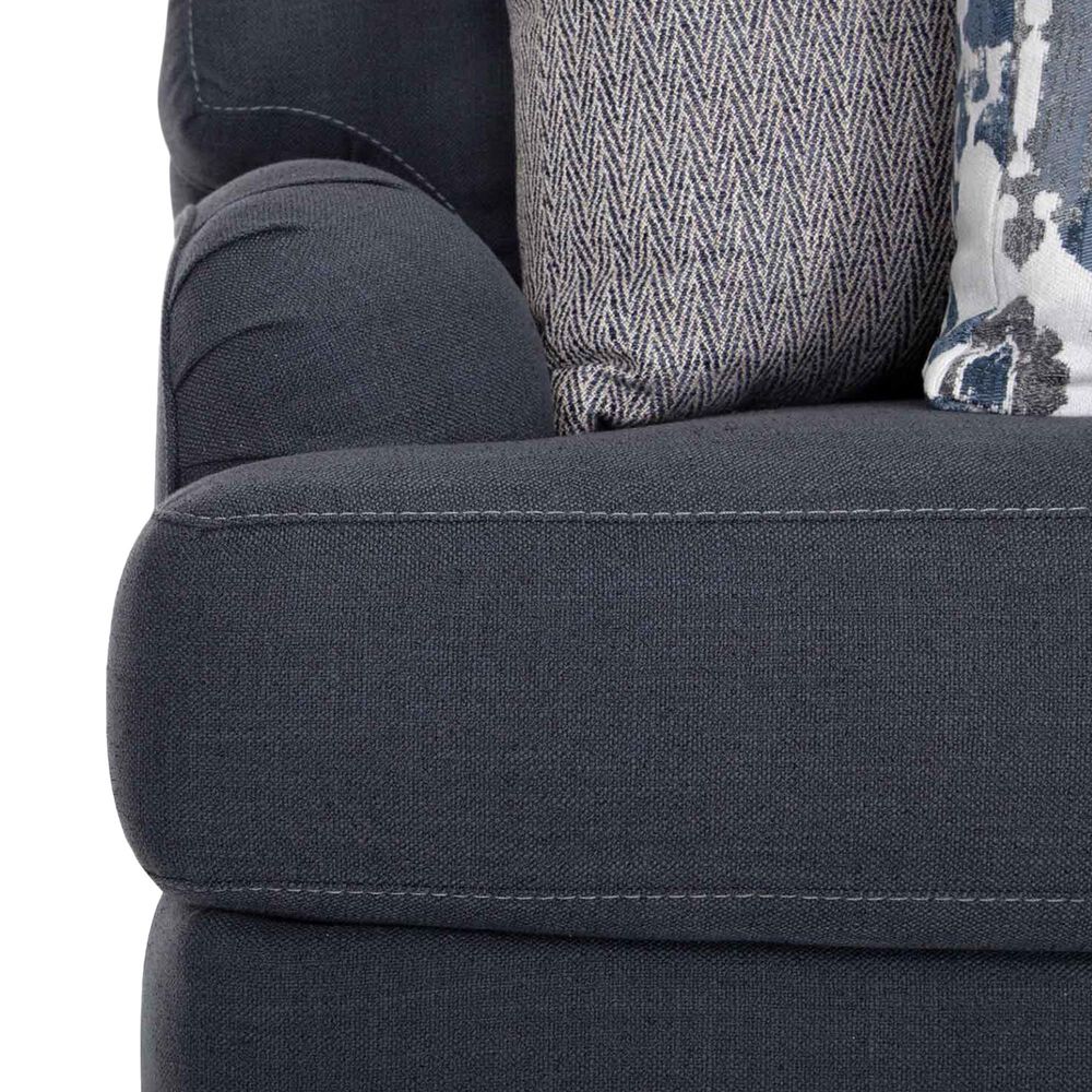 Moore Furniture Landry Stationary Sofa in Lillie Indigo, , large