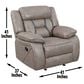 Steve Silver Tyson Manual Glider Recliner in Grey, , large