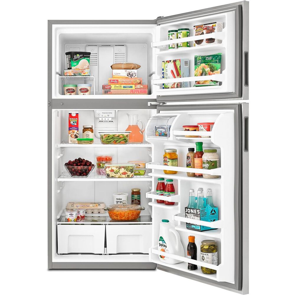 Amana 18 Cu. Ft. 30&quot; Wide Top-Freezer Refrigerator with Garden Fresh Crisper Bins in White, , large