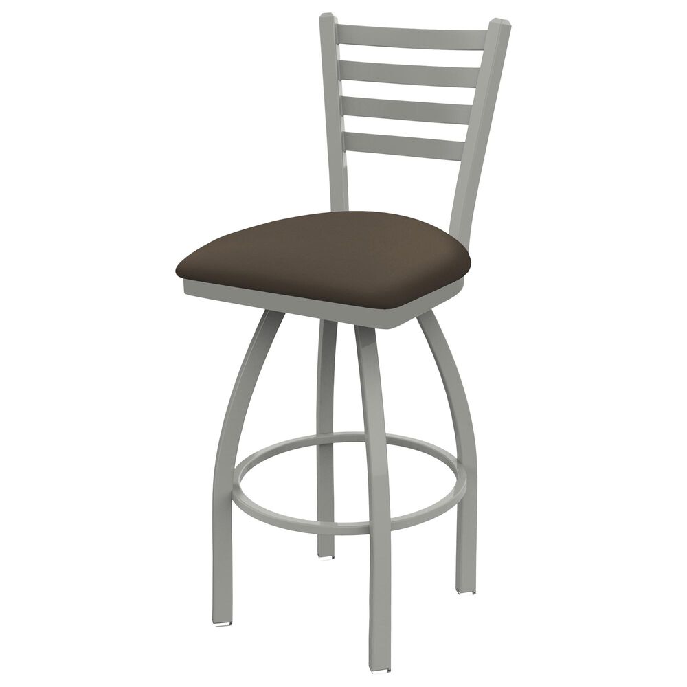 Holland Bar Stool 410 Jackie 30" Swivel Bar Stool with Anodized Nickel and Canter Earth Seat, , large