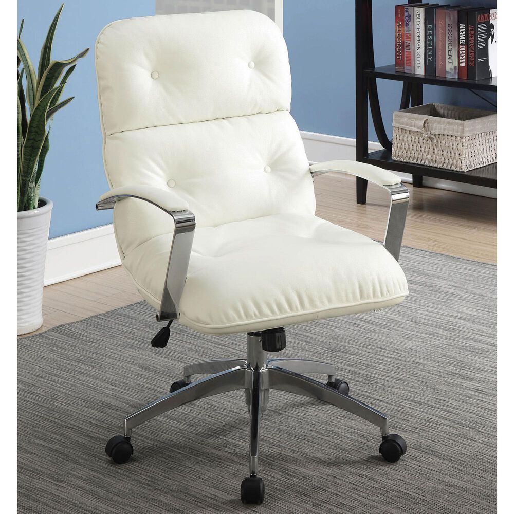 Furniture of America Ballard Office Chair in White, , large