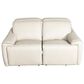 Superb Leather Leather Power Reclining Loveseat in Myrtle Light Grey, , large