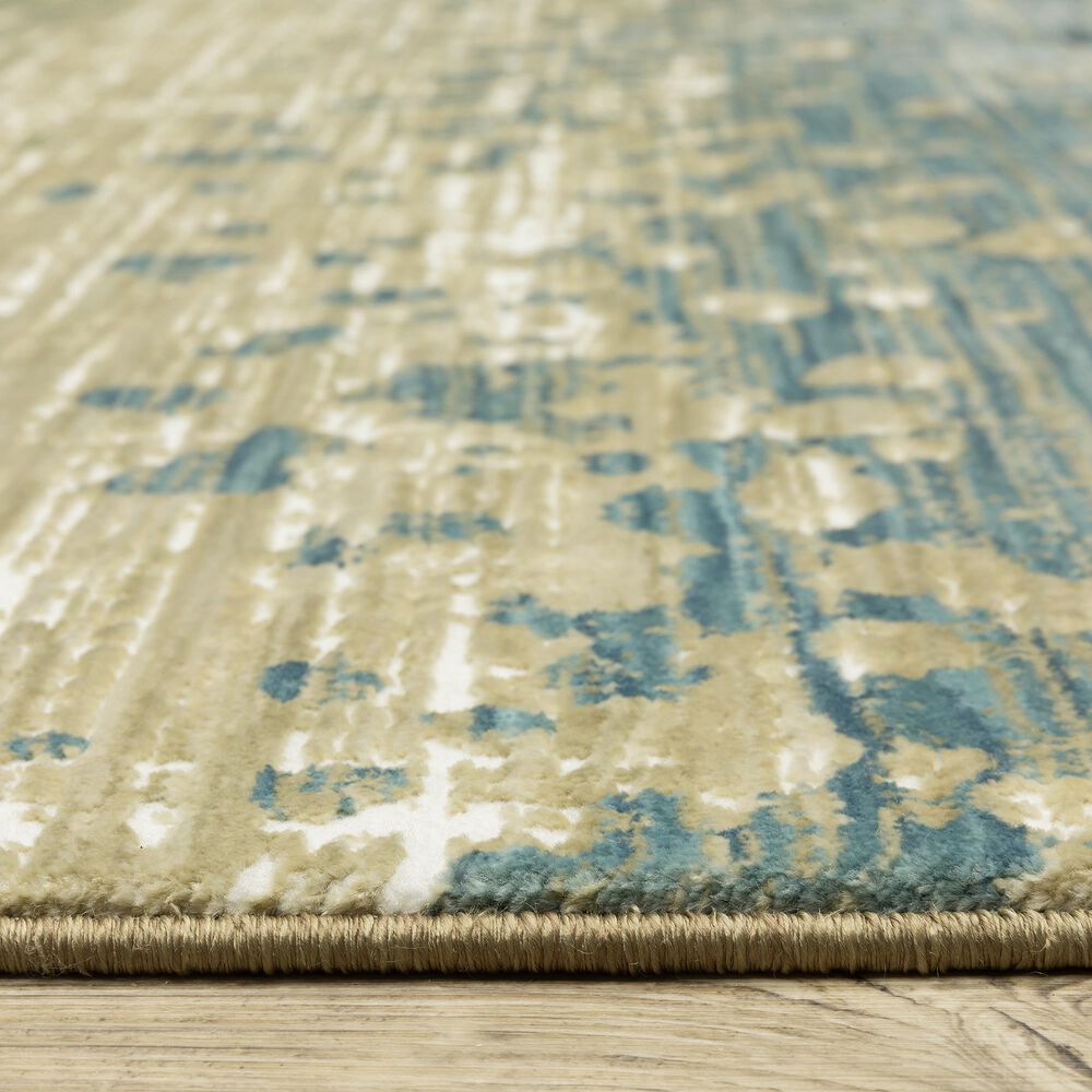 Oriental Weavers Reed 2&#39;3&quot; x 7&#39;6&quot; Blue and Brown Runner, , large