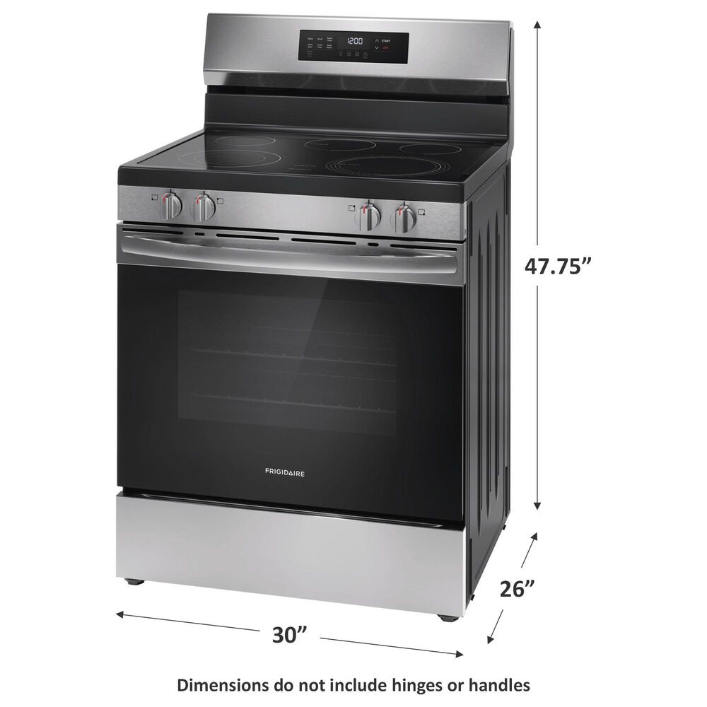 Frigidaire 5.3 Cu. Ft. Electric Range with Steam Clean in Stainless Steel, , large