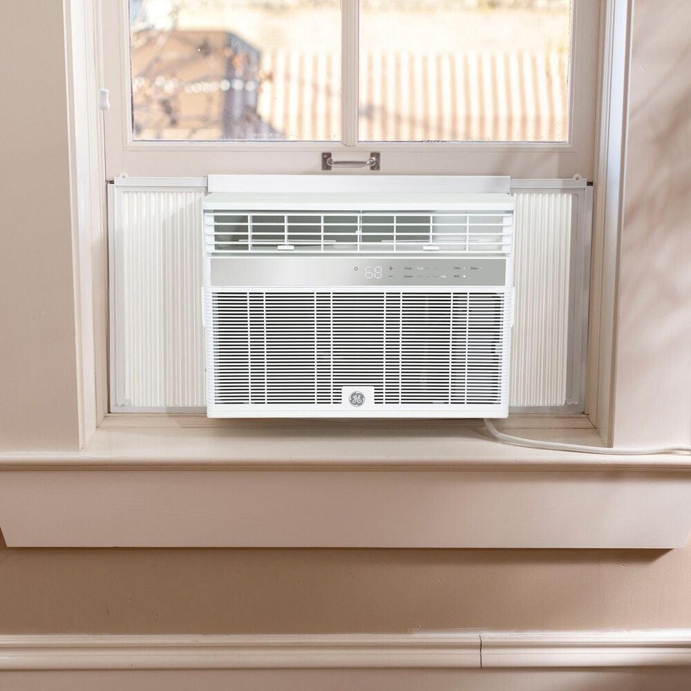 GE Appliances 12000 BTU Smart Electronic Window Air Conditioner with Eco Mode in White, , large