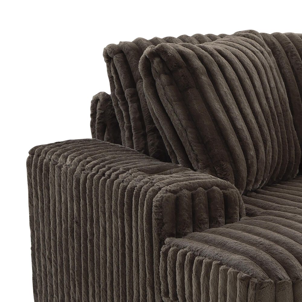 Ashley Midnight-Madness Oversized Chaise in Chocolate, , large