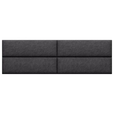 Jaxx Sacks Panelist Upholstered King Headboard Panel in Charcoal (Set of 4), , large