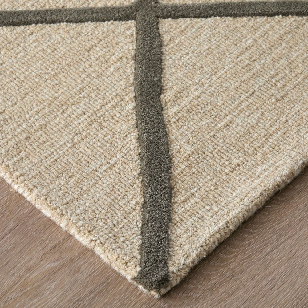 Feizy Kimball Ivory, Gray and Tan 3&#39;6&quot; x 5&#39;6&quot; Area Rug, , large
