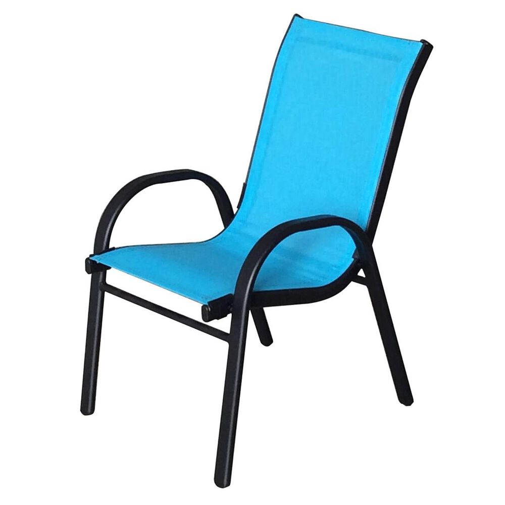 Loni Birch Kids Color Stack Chair in Turquoise, , large
