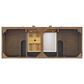 James Martin Vanities Myrrin 60" Double Vanity in Mid Century Walnut with 3 cm Arctic Fall Solid Surface Top, , large