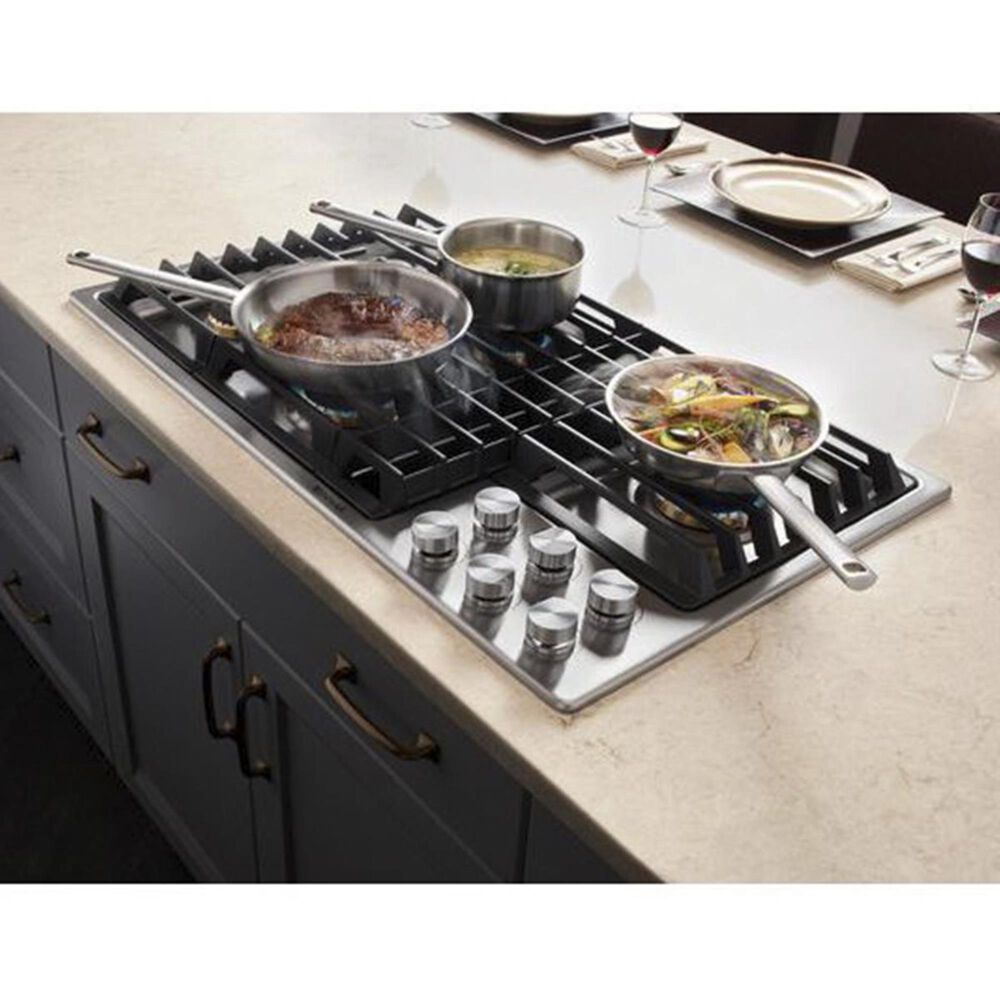 Whirlpool 36 JX3 Gas Downdraft Cooktop in Black Nebraska Furniture Mart