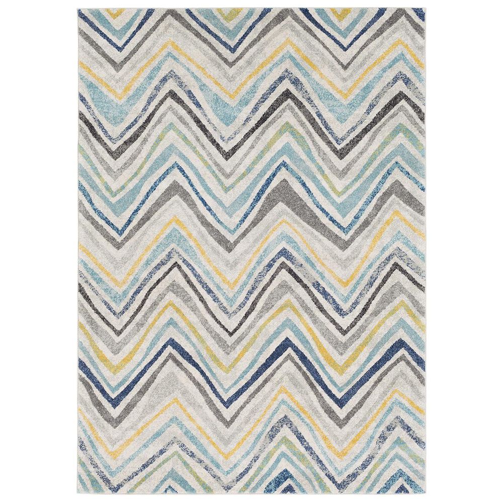 Surya Harput HAP-1027 5"3" x 7"3" Dark Blue, Light Gray and Charcoal Area Rug, , large