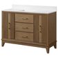 37B Fenwick 48" Single Bathroom Vanity in Kona with Glossy White Composite Stone Top and Backsplash, , large