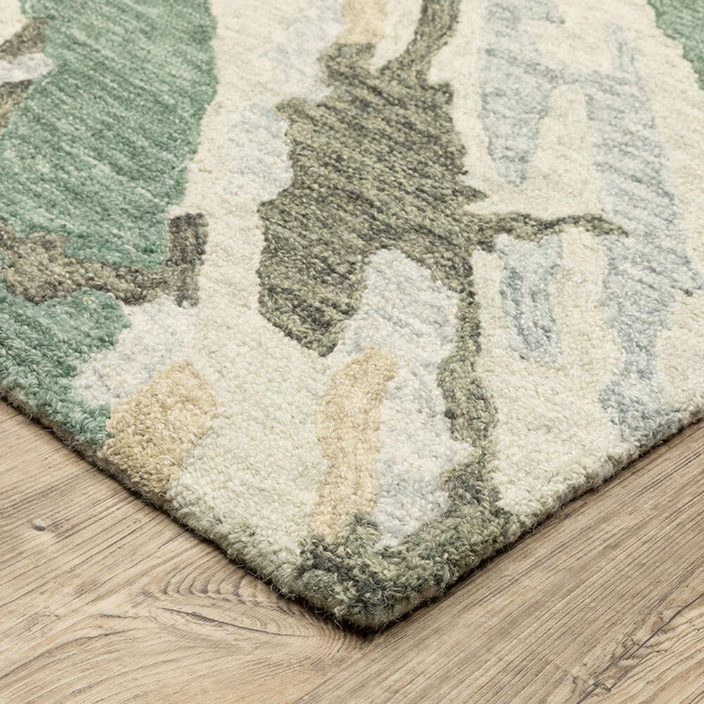 Oriental Weavers Kipton 2&#39;6&quot; x 8&#39; Grey and Teal Runner, , large