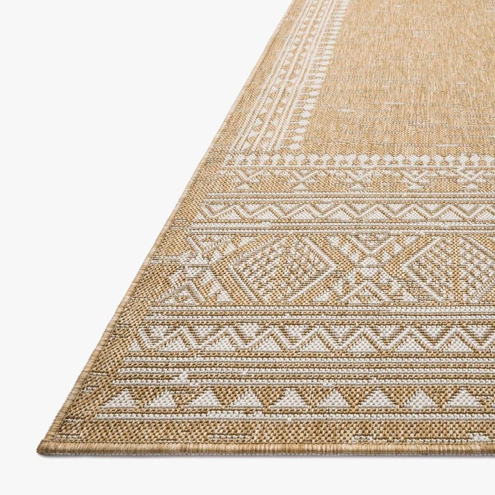 Loloi Easton Ivory and Wheat 2&#39;3&quot; x 3&#39;9&quot; Indoor/Outdoor Area Rug, , large