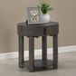 HOMLUX 20" End Table with USB Ports in Light Brown, , large