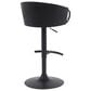 Armen Living Montego Adjustable Swivel Bar Height Stool in Black, , large