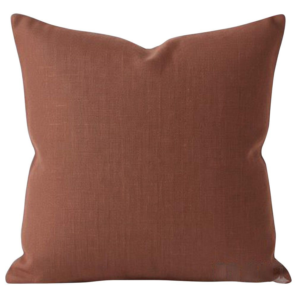 Valdese Weavers Lino 20" Square Throw Pillow in Currant and Rouge, , large