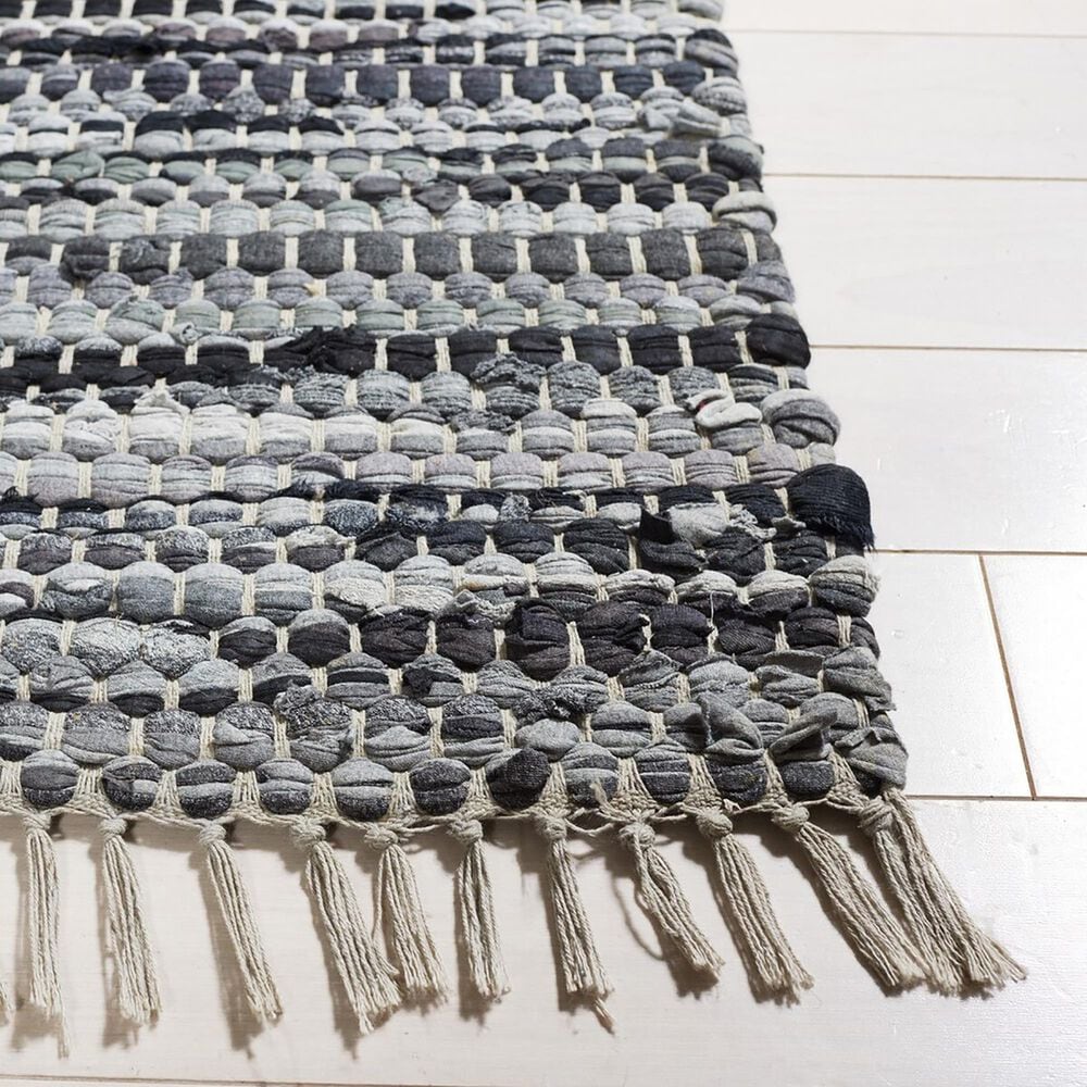 Safavieh Montauk MTK251 8&#39; x 10&#39; Grey and Black Area Rug, , large