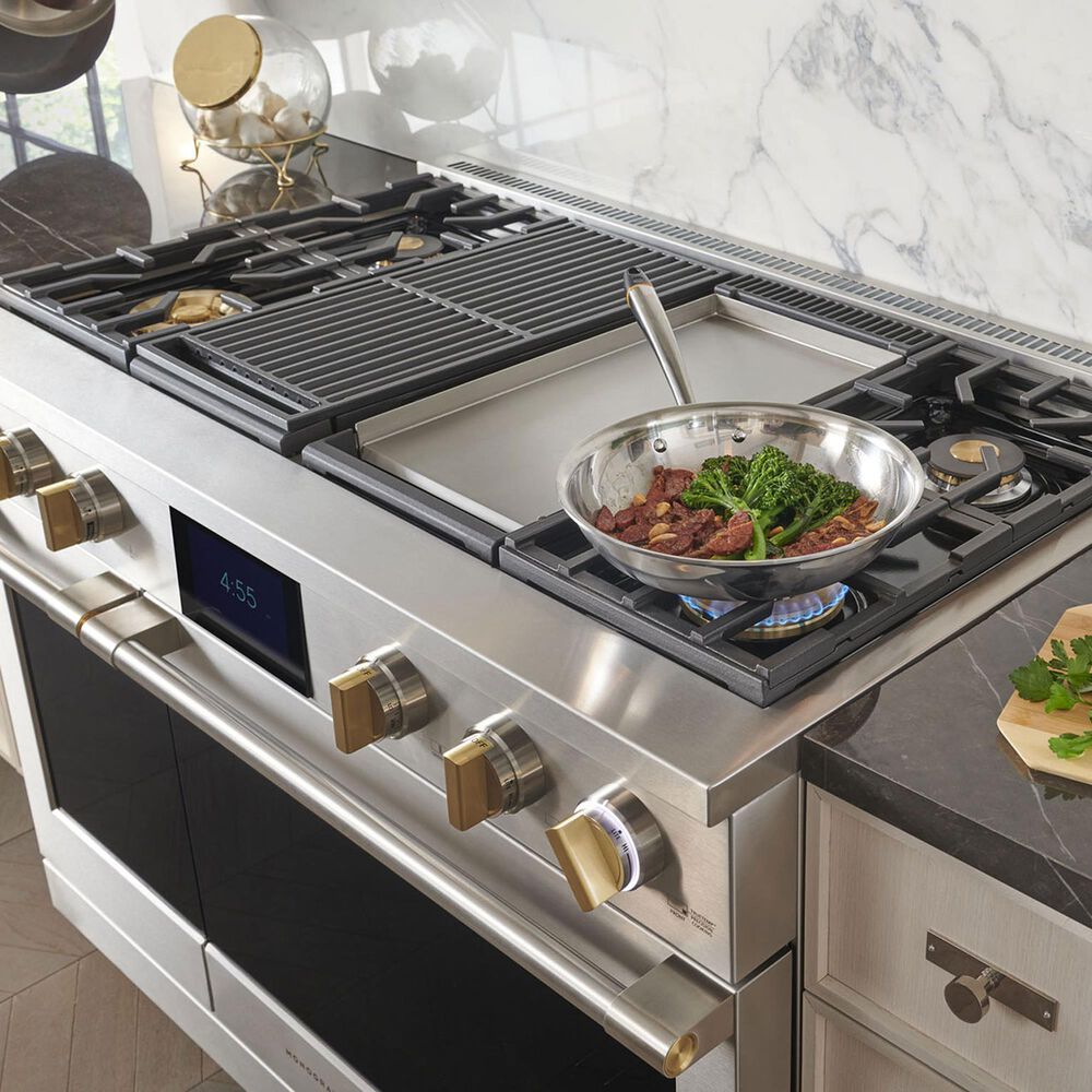 Monogram 48&quot; Dual-Fuel Professional Range with 4 Burners, Grill and Griddle in Stainless Steel, , large