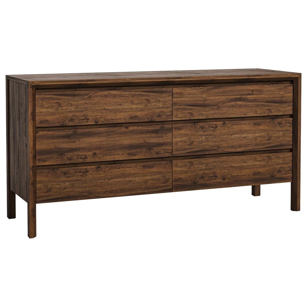 Stickley Furniture Saranac 6 Drawer Dresser Only in Distressed Walnut, , large