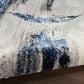 Nourison Brushstrokes 7"10" x 9"10" Grey and Navy Area Rug, , large