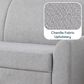 Lifestyle Solutions Willow Stationary Convertible Sofa in Light Gray, , large