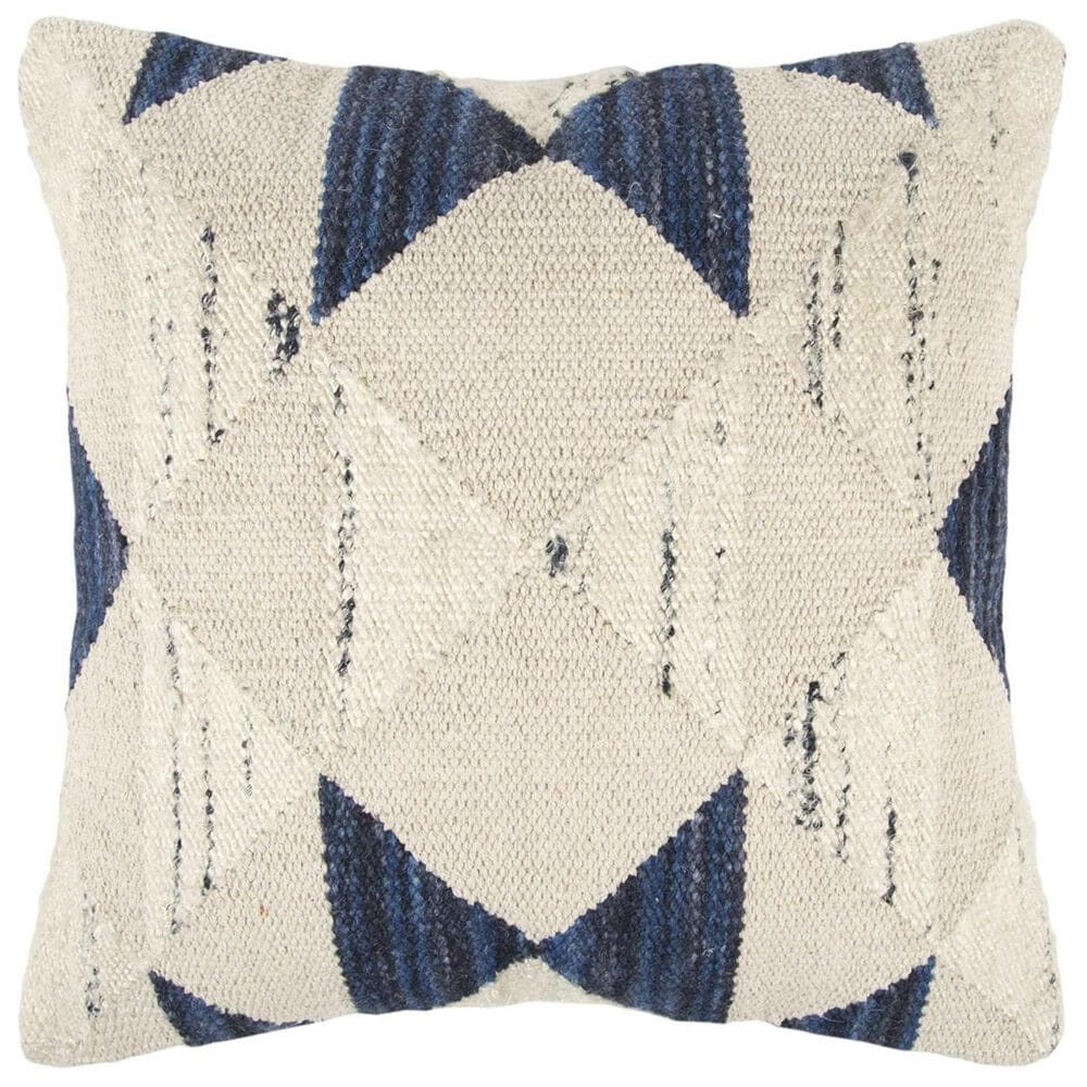 Rizzy Home 20" x 20" Pillow Cover in Beige and Indigo, , large