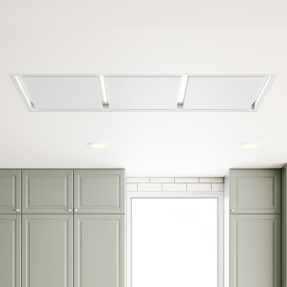 Zephyr Lux 63&quot; Convertible Island Range Hood in White, , large