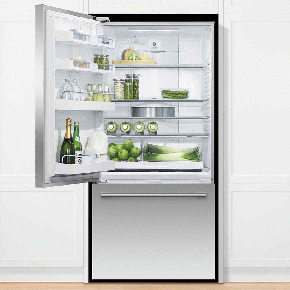 Fisher &amp; Paykel Series 7 17.1 Cu. Ft. Left-Hinge Bottom-Freezer Refrigerator with Ice and Water in Stainless Steel, , large