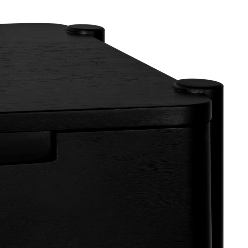 Marquette Interiors Casal 2 Drawer Nightstand in Black Finish, , large