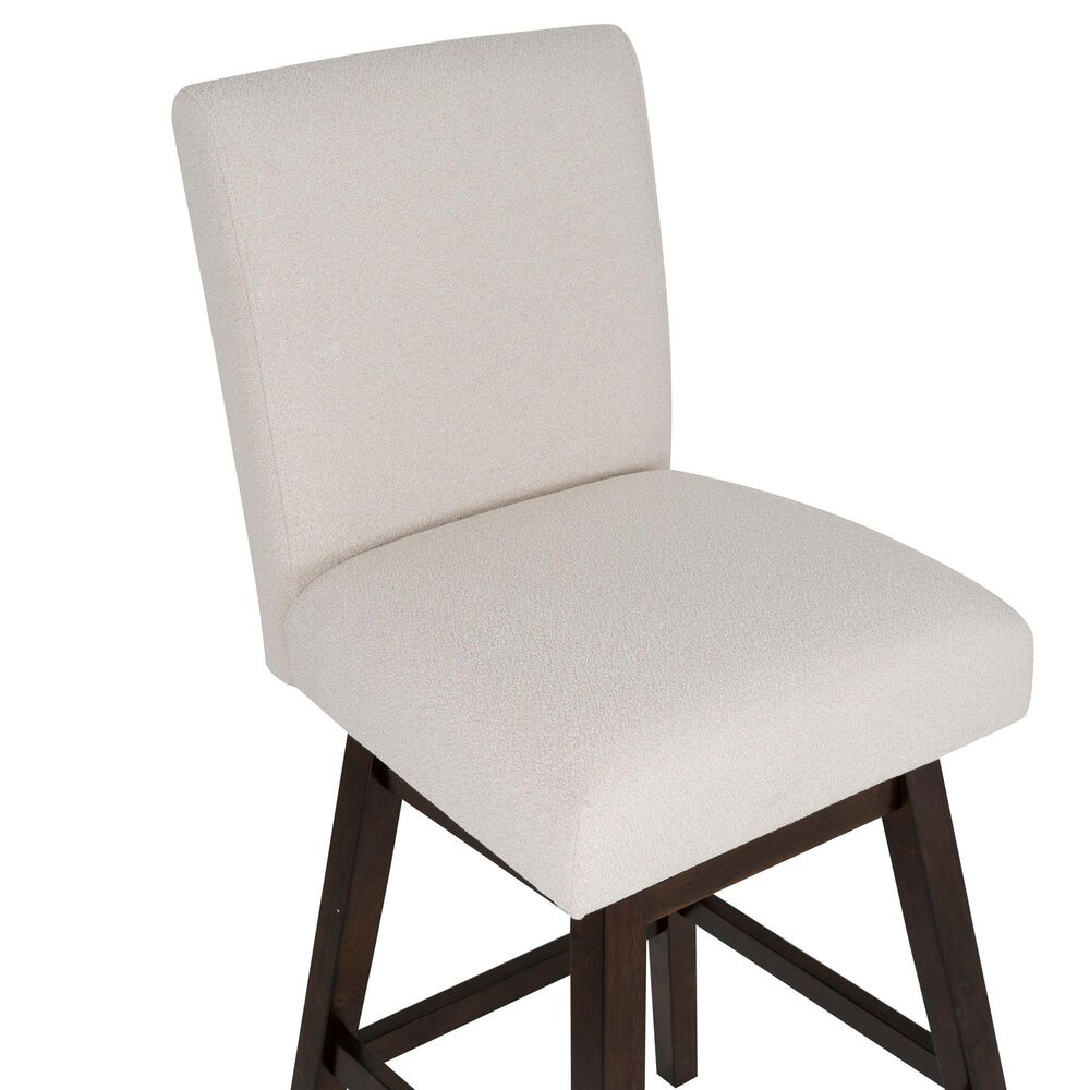 Linon Home Decor Cyrus Swivel Bar Stool in Brown (Set of 2), , large
