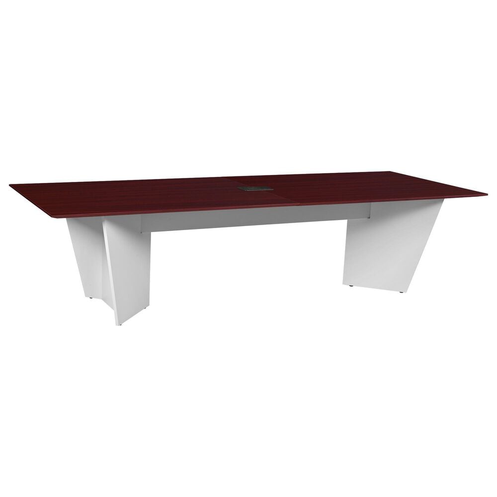 Regency Global Sourcing Array 120" Conference Table in White and Mahogany, , large