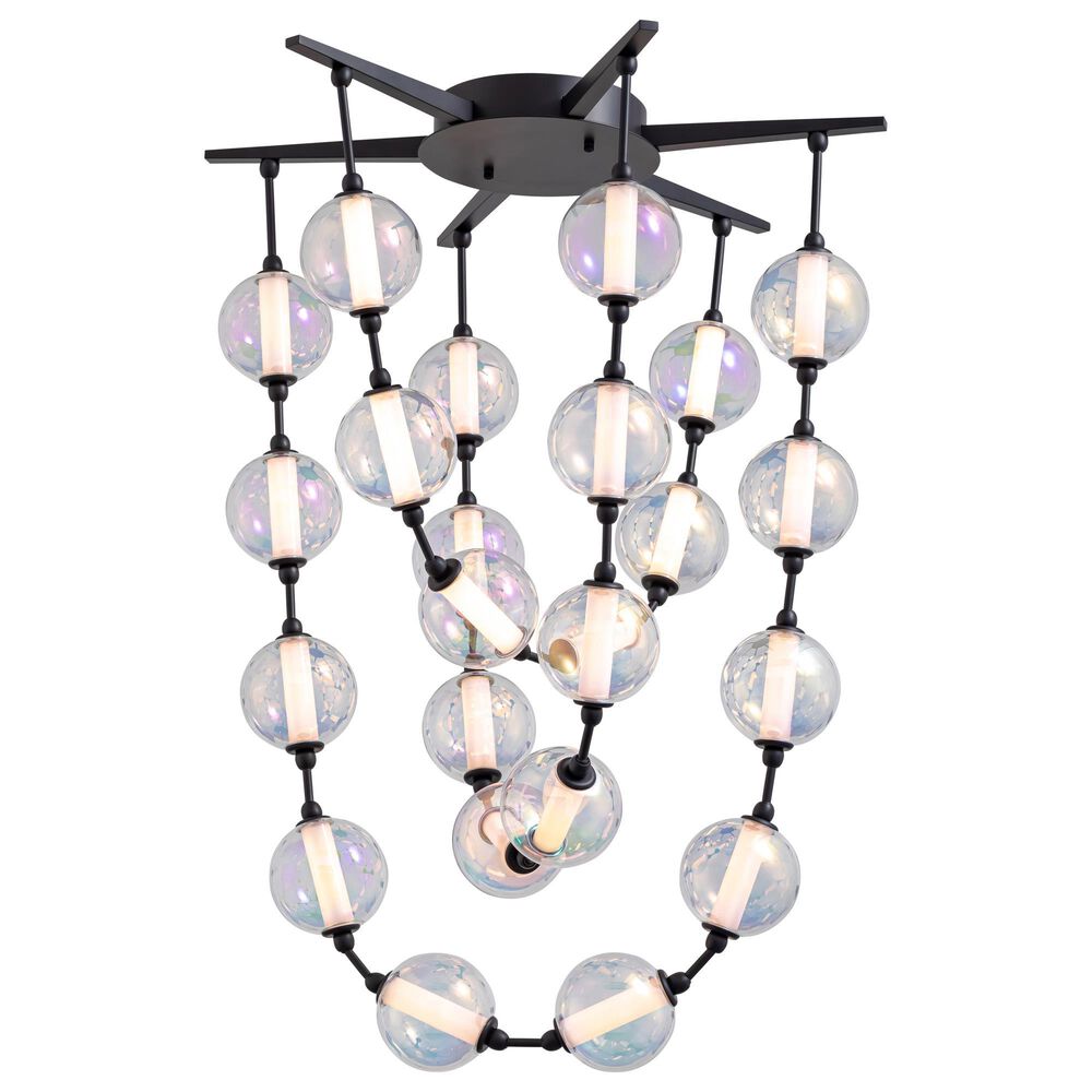 Golden Lighting Pearla 34" LED Pendant in Matte Black, , large
