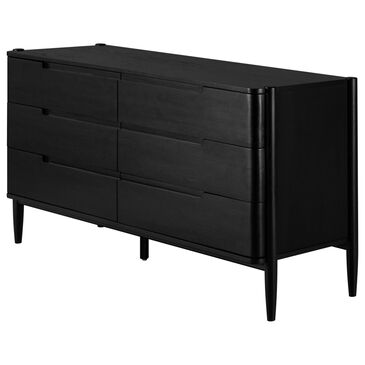 Marquette Interiors Casal 6-Drawer Double Dresser in Black, , large