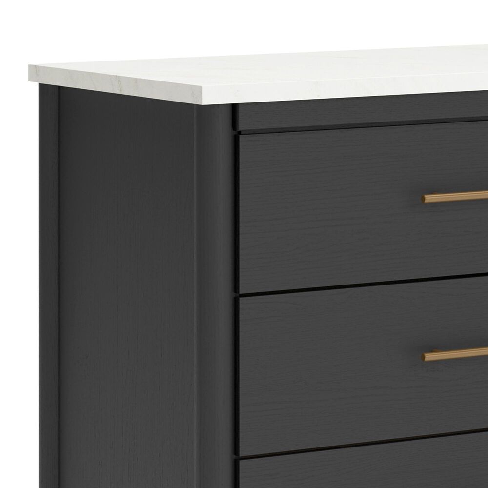 Ashley Cadmori 6-Drawer Dresser in Matte Black and White, , large