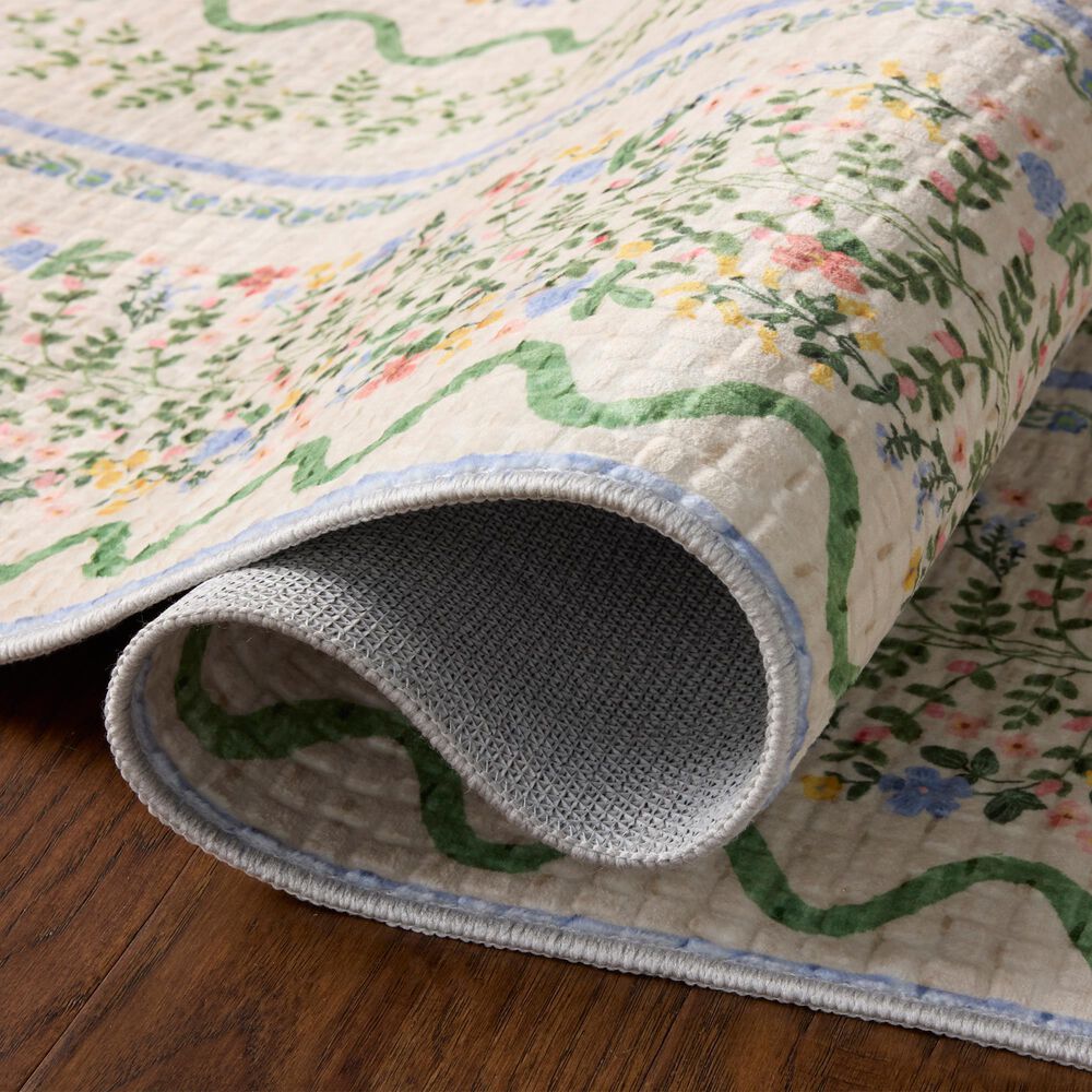 Rifle Paper Co. x Loloi Orchard Ivory and Multicolor 2'6" x 9'6" Runner, , large
