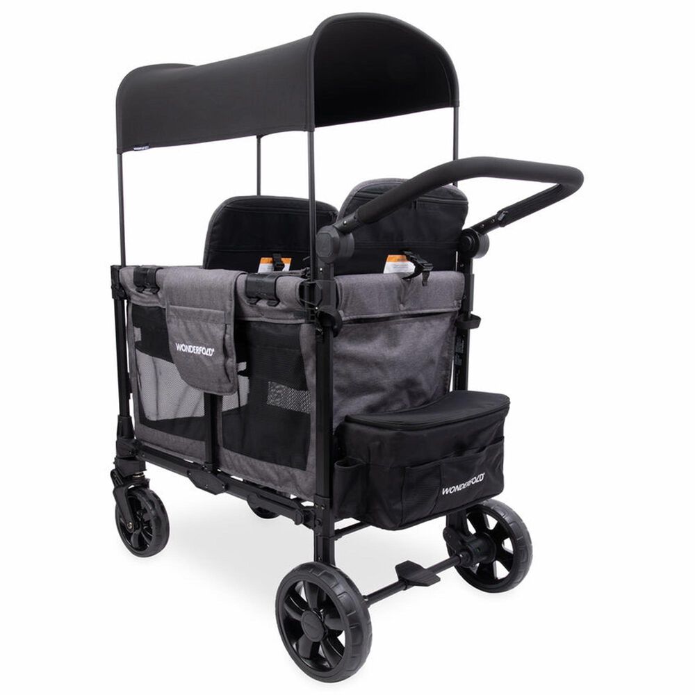Wonderfold Elite Pro 2-Seater Stroller Wagon in Charcoal Gray, , large