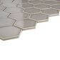 Emser Savvy Silver 2" x 2" Hexagon on 11" x 12" Porcelain Mosaic Sheet, , large