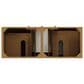 James Martin Hudson 60" Double Bathroom Vanity in Honey Oak with 3 cm Carrara Marble Top and Rectangular Sinks, , large