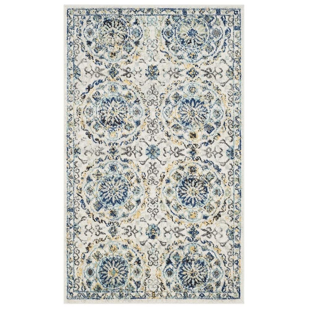 Safavieh Evoke EVK252C-4 4&#39; x 6&#39; Ivory/Blue Area Rug, , large