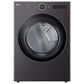 LG 7.3 Cu. Ft. Smart Front Load Gas Dryer with Built-In Intelligence and TurboSteam in Black Steel, , large