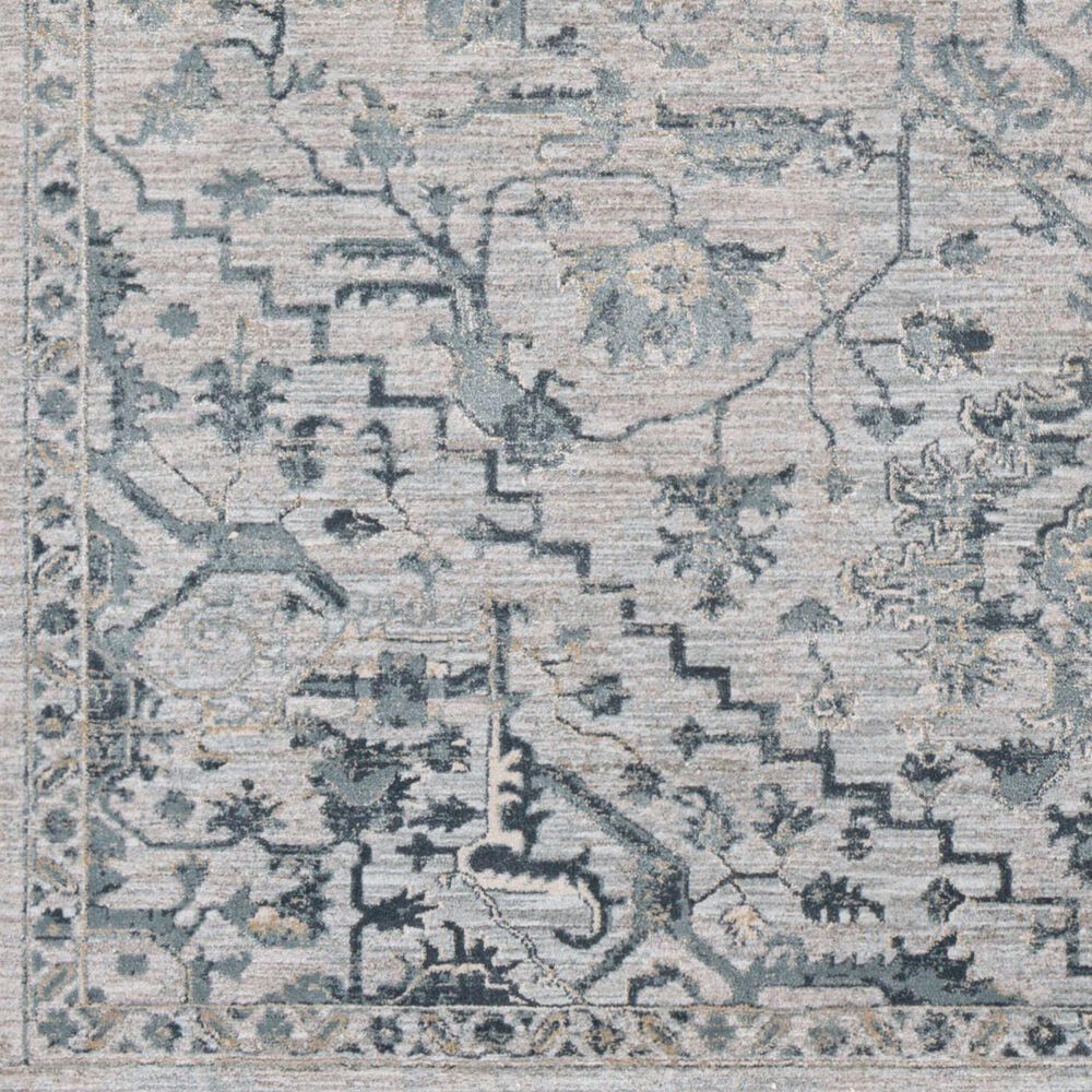 Surya Brunswick Dusty Sage, Light Beige, Taupe, Medium Gray and Deep Teal 6&#39;7&quot; Round Area Rug, , large